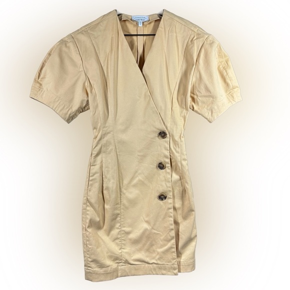 & Other Stories Fitted Button Wrap Mini Dress size 2 - Picture 3 of 4